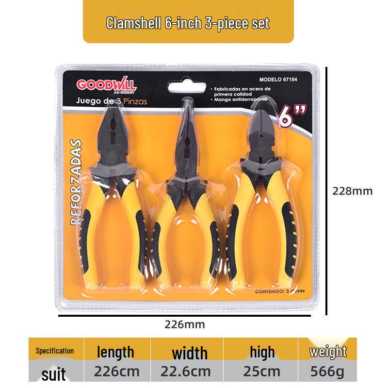 Langlebige Multifunktions-Industrie-Spitz- und Seitenschneiderzange für Elektriker und den Haushalt.