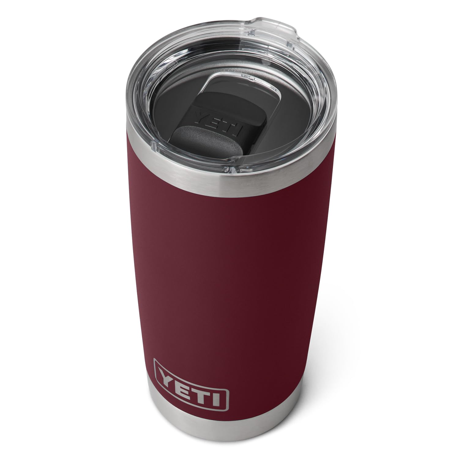 

YETI Rambler 20oz Stainless Vacuum Insulated with Slider Wildvine Red Tumbler, Steel, Lid,