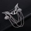 Style Chain Long Tassel Lapel Pin Angle Wing Fashion Accessories Brooches Jewelry Brooch Pins