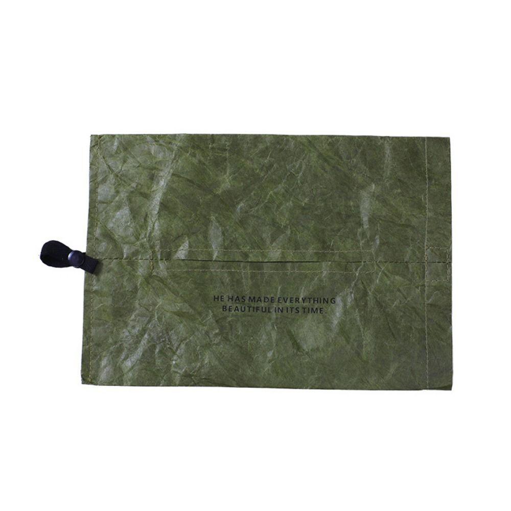 

Foldable Toilet Tissue Box DuPont Paper Car Tissue Bag Multifunction Portable Tissue Case Office зелёный