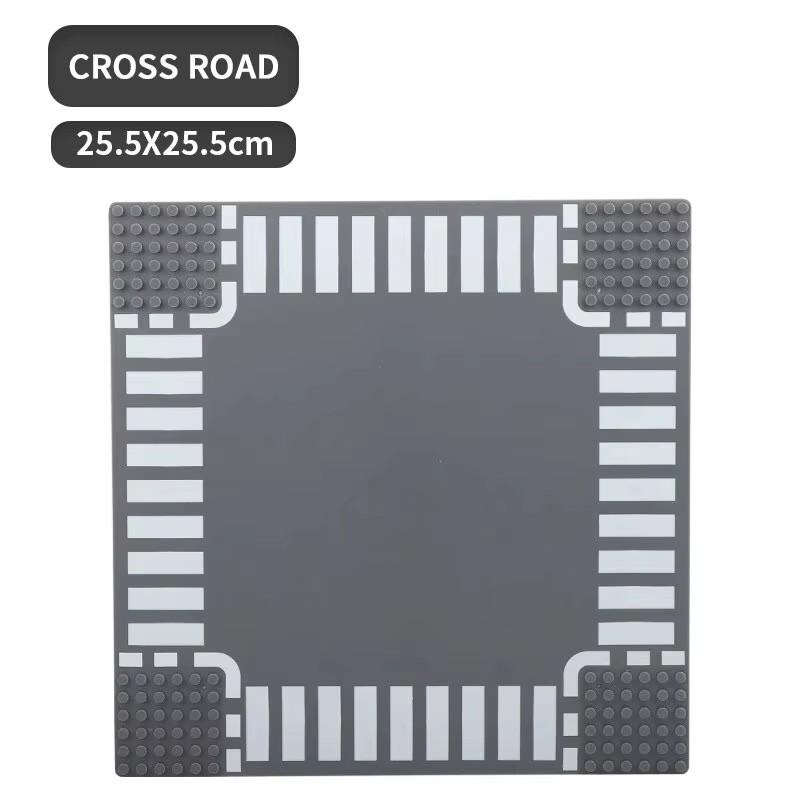 32 X 32 Traditional Road Construction Block Base Plate City View Traffic Road FiguresConstruction Playthings Blocks 32Dots Plastic Material Baseplates