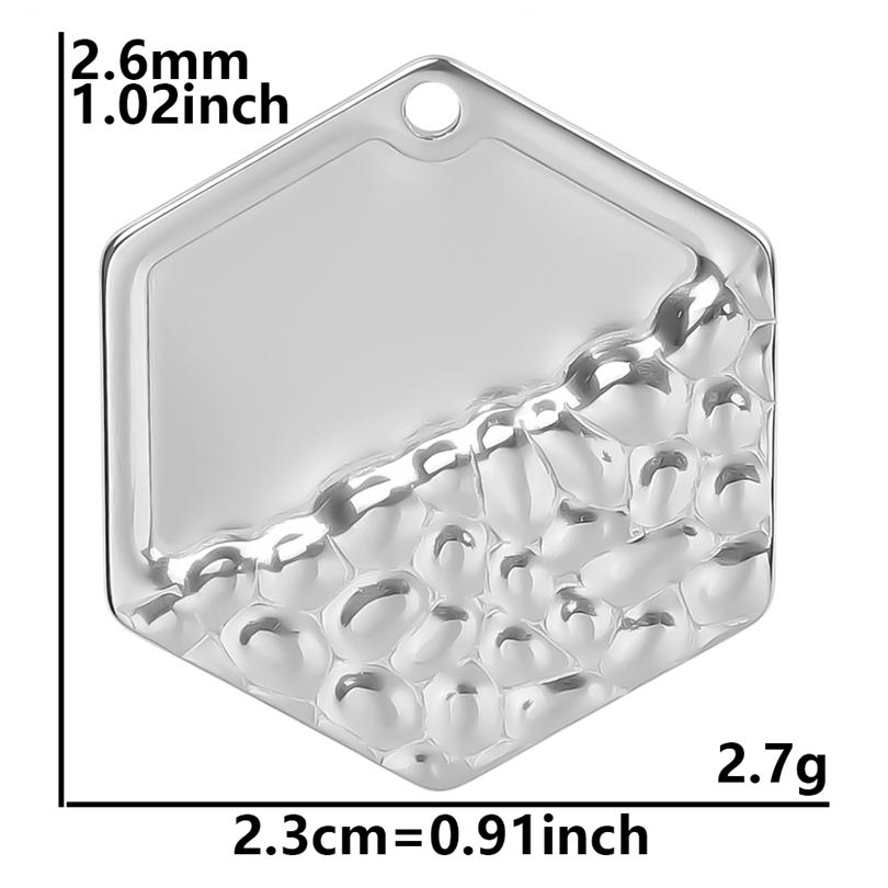 5pcs Titanium Accessories Eye Oval Rectangle Stainless Steel Charm Pendant For Jewelry Making Supplies DIY Women Pendant Earring