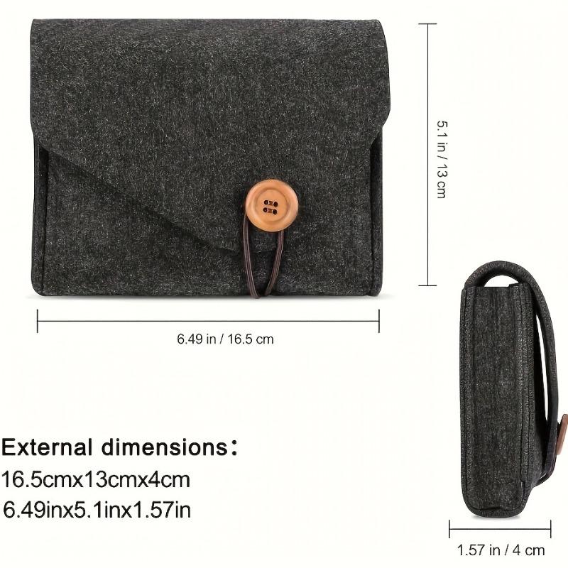1pc  Power Adapter Case Storage Bag, Felt Portable Electronic Accessories Storage Bag