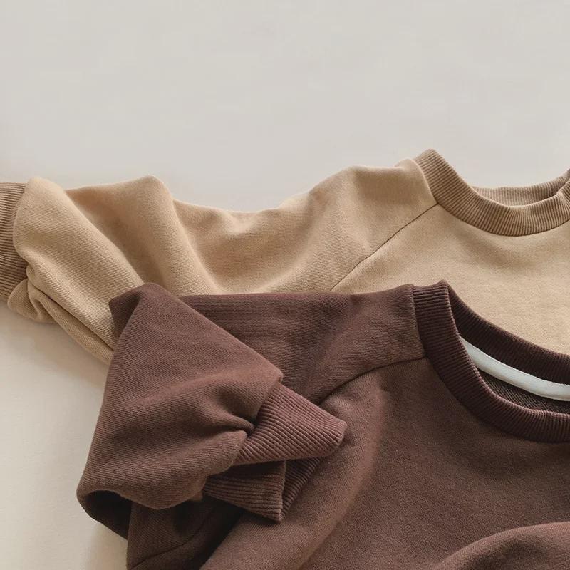 Kids' Korean-Style Sweatshirts for Spring & Autumn 2025 - Trendy Pullover Tops for Boys, Girls, and Babies
