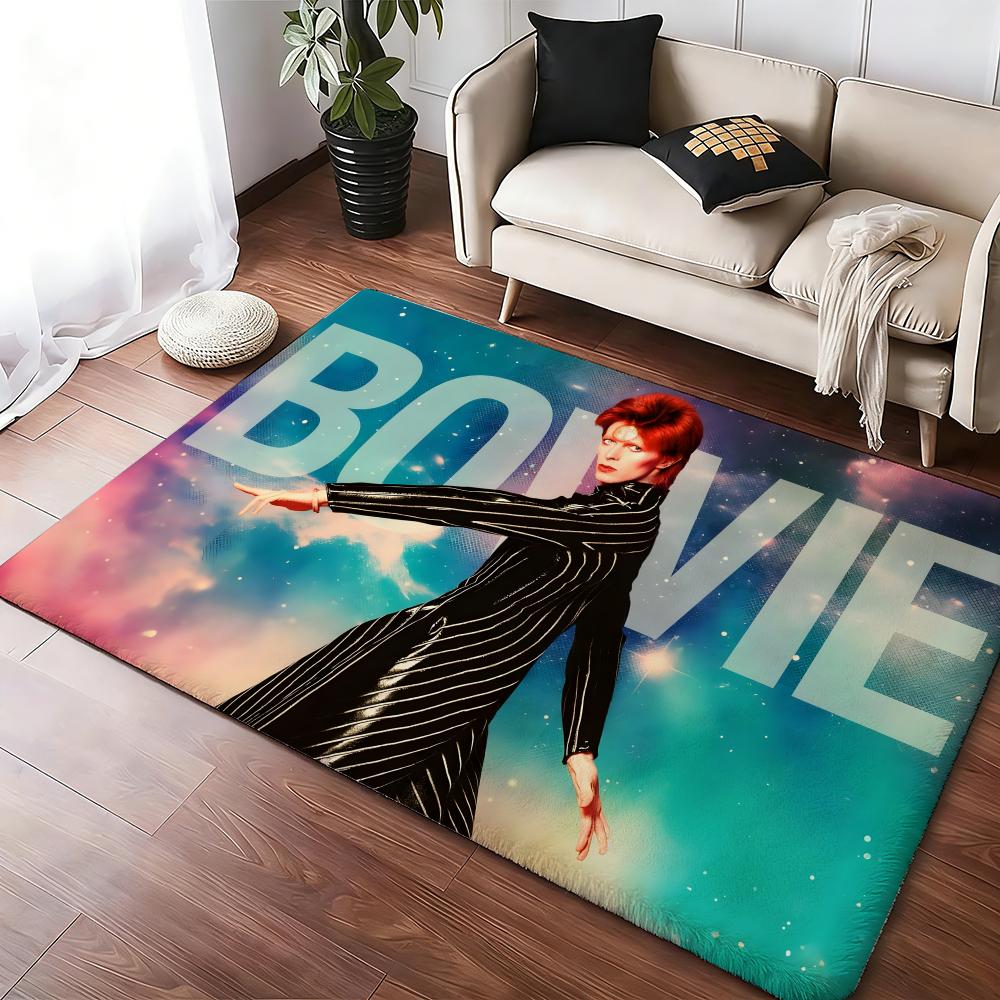 Tappetino David Bowie Living Morbido Flanella Spesso Antiscivolo per Soggiorno Camera da Letto Cucina Tappeti Decorativi