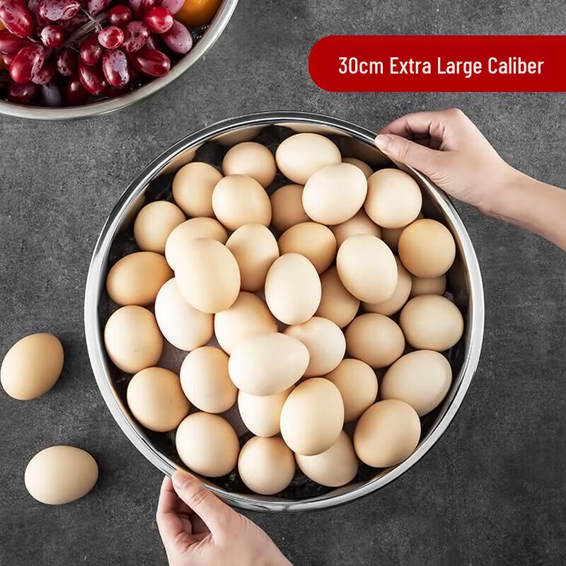 MECCOOK 304 Edelstahl Schüssel & Sieb Set