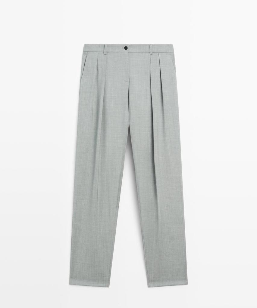 Masimodutti Fluid Pants With Dart Detail