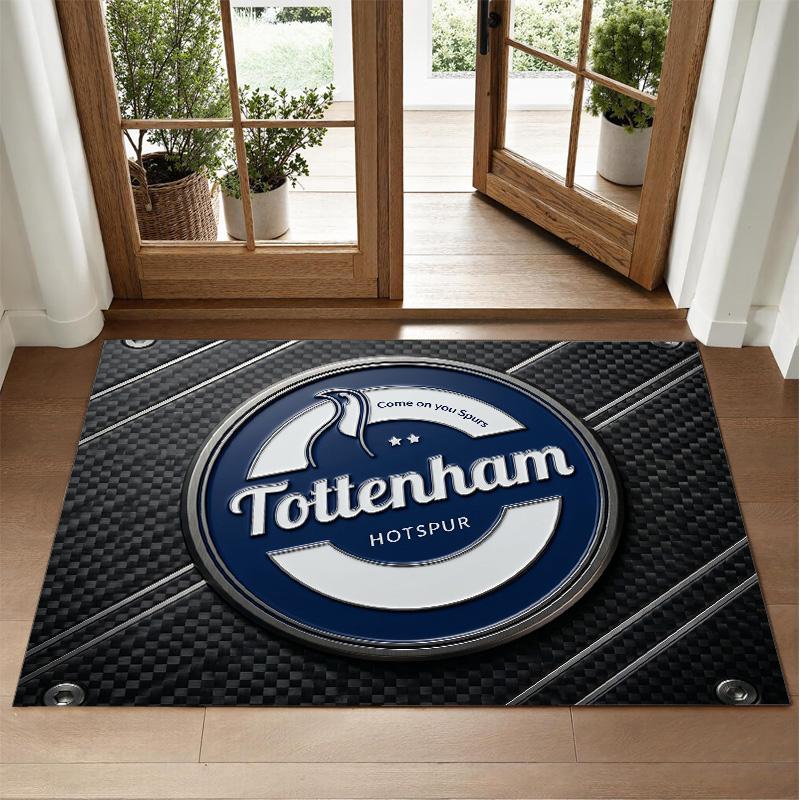 Tottenham Hotspur Design Crystal Velvet Rug Soft Decorative Mat for Bedroom Entrance