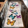 Vintage Kleurrijke Vlinderprint Runner Vloerkleed Antislip Keuken Vloermat voor Hal Slaapkamer Boho Woondecoratie