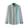 100% Cotton Shirts Men Oxford Spun Fashion Striped Casual Long Sleeved Shirt