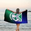 1pc Football Team (10) Beach Towel, Beach and Seaside Swimming Pool Equipment, Fashion Pattern, Rectangular, Travel Essentials