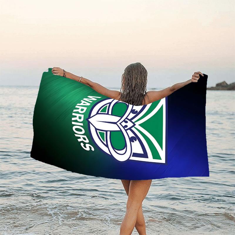 1pc Football Team (10) Beach Towel, Beach and Seaside Swimming Pool Equipment, Fashion Pattern, Rectangular, Travel Essentials