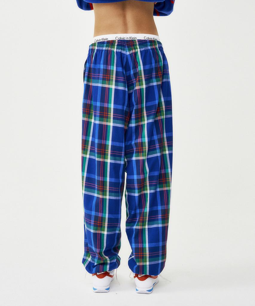 Peulomaleul Blue Check Boy Track Pants / Blue