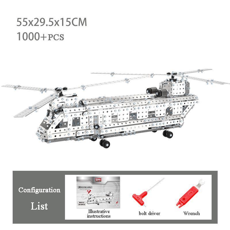 Kinder DIY Metall 3D Montage Bausteine Flugzeug Kriegsschiff Modell Schraube Mutter Metallspielzeug Erwachsener Hoher Schwierigkeitsgrad Puzzle
