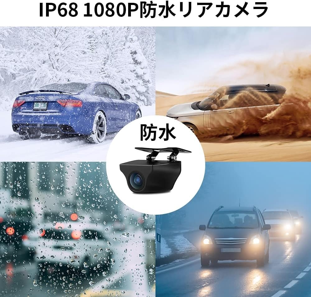 Jansite Dash Cam Backup 1080P IP68 Waterproof Rear Camera with 10 Meter Long Cable Camera,