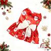Christmas Pet Clothes Round Neck Sleeveless Printed Dress Santa Claus Snowflake for Small Medium Large Dogs New Year Present