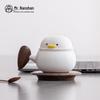 Cheer-Up Duck Zen White Ceramic Coffee Mug with Saucer & Coaster