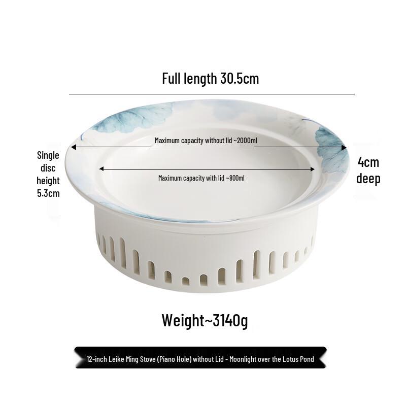 Ceramic Deep Dish with Candle Warmer