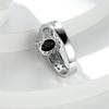 Vintage Black Crystal Oval Stone Engagement Rings For Women Trendy CopperColor Wedding Band Jewelry Accessory Mother's Day Gift