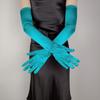 Neue Damen Elegante Lange Satinhandschuhe 55CM Elastisch Foto Partyhandschuhe Vintage Süßigkeitenfarbe Brautkleid Fäustlinge Damen