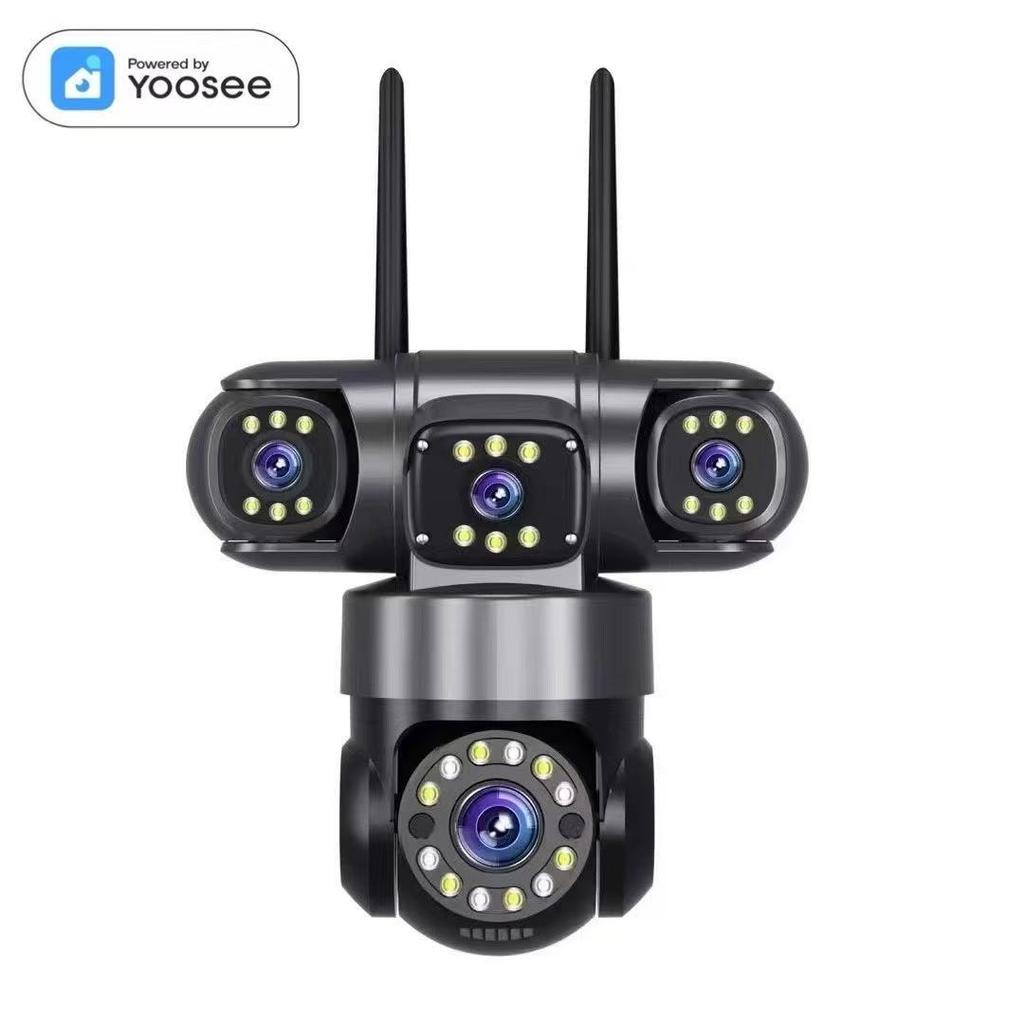NIBIOK ThreeLens WIFI Camera HD 15MP Outdoor Waterproof Security Camera Mobile Tracking Two-Way Intercom PTZ V380 PRO Camera