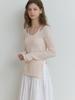 Liel Slony V Slit Knit (Powder Pink)