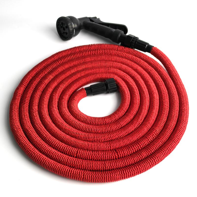 

Seamless Upgraded Weaving Expandable Water Hose Gardening And Car Pipe Washing 25ft червоний