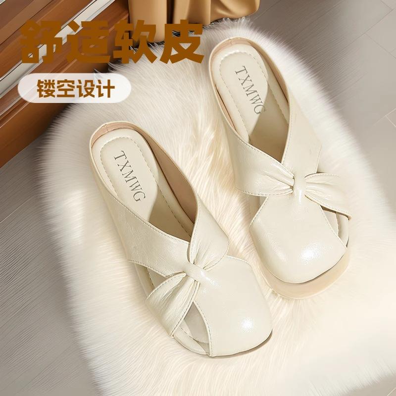 Women's Shoes Semi Slippers Women's 2025 Summer New Outdoor Fashion Sandals Versatile Slippers Breathable Women's Shoes