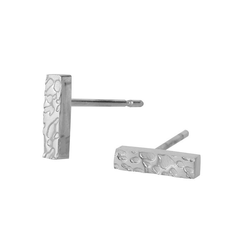 Korean Style Titanium Steel Geometric Earrings - European & American Stainless Steel Stud Jewelry.