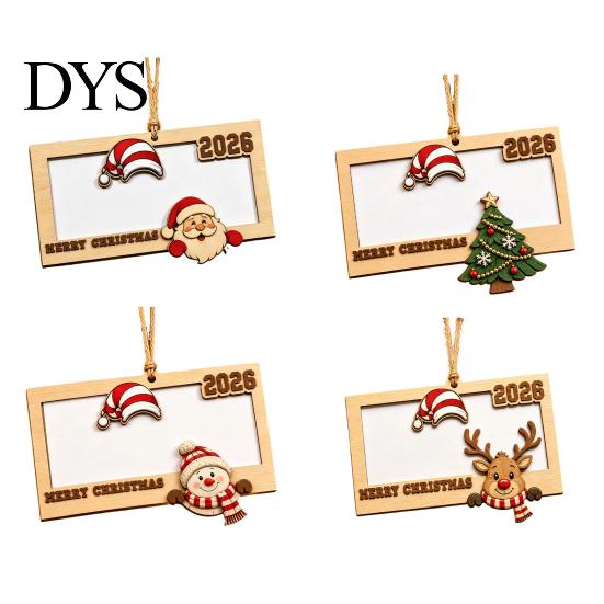 Christmas Tree Money Pendant Wooden Holders for Cash, Holiday Cash Gift Creative Holder Hanging Ornaments Xmas Tree, Home Party Supplies Slot Box