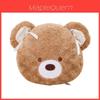 Oreiller Peluche Tête d'Ours Jouet Doux Dessin Animé Coussin Pour Enfants et Adultes