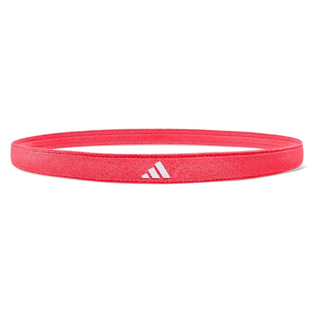 Adidas Pachet de 3 bentițe elastice sportive mărime unică, Toate, (Negru/Alb/Roșu Neon), Antiderapant, Material, ADAC-16200