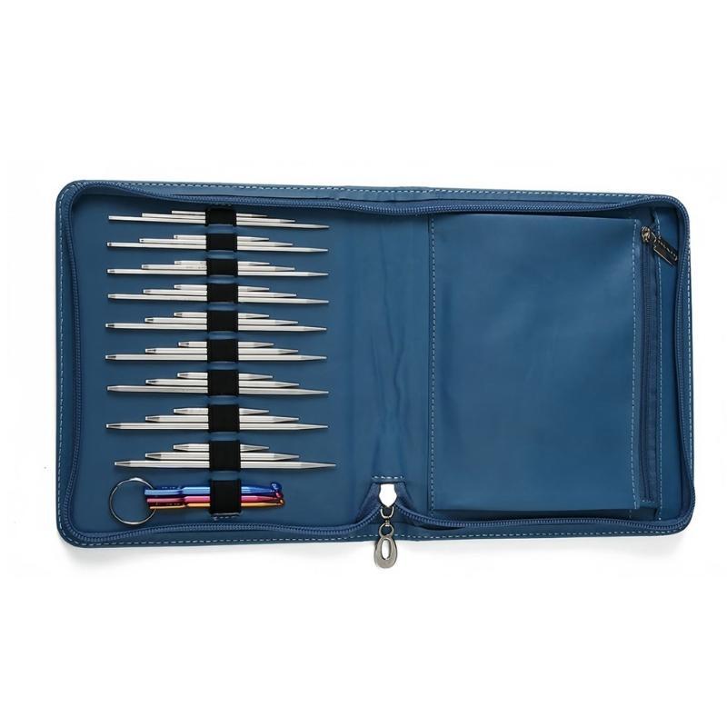 J0MC DIY Sweater Knitting Tool Accessories Kits for Handmade Crafts, Stainless Interchangeable Knitting Needle Set with Bag