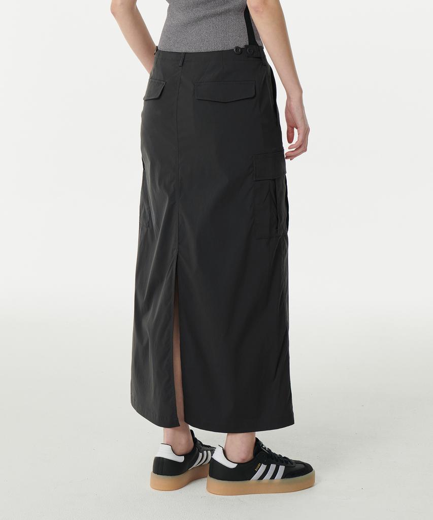 Musinsa Standard Woman Women'S Cargo Maxi Skirt [Gunmetal]