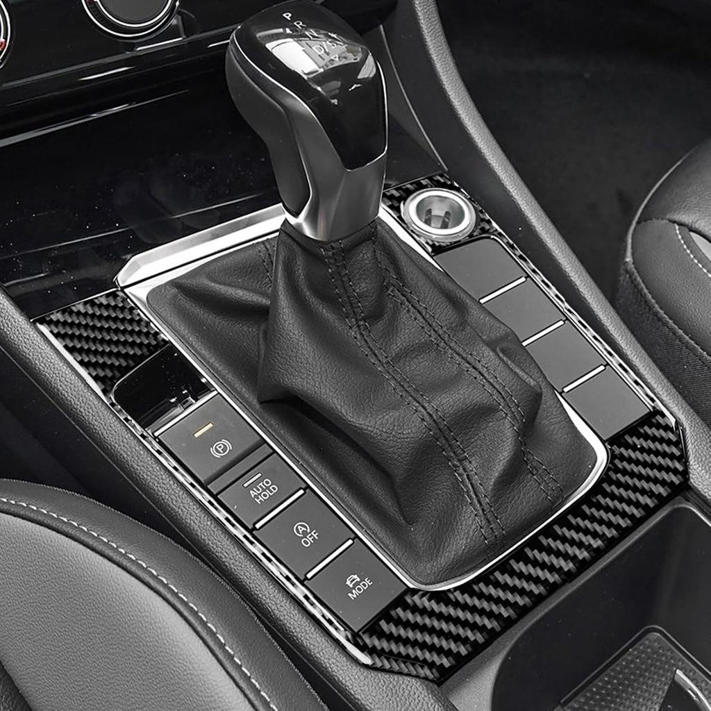 Durable Carbon Fiber Compatible with Volkswagen VW Jetta A7 2019-2025 2020 2021 2022 2023 2024 Accessories Car Gear Shift Control Anti-Scratch Panel