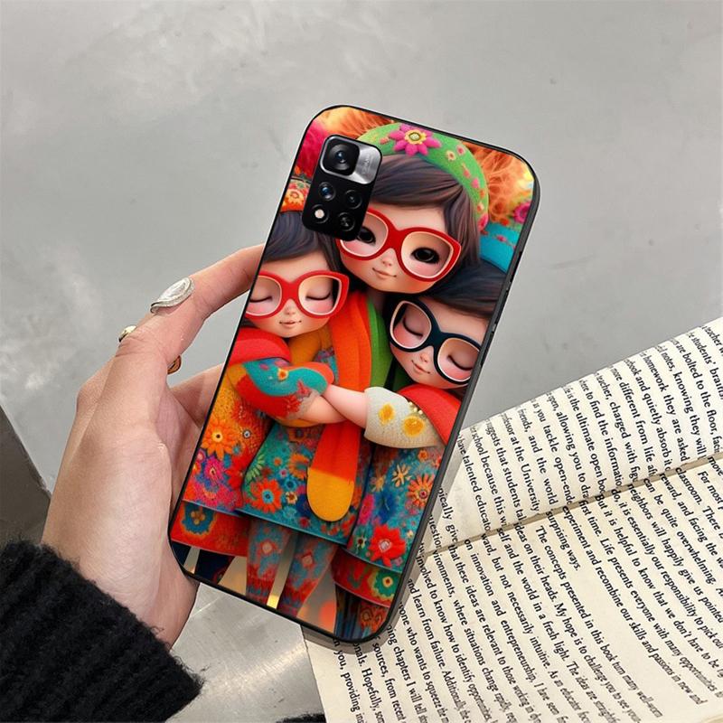 Etui na telefon Happy Mom Girl Sister Couple Dla Xiaomi Redmi Note 13 12 Pro 11S 11 10 Pro 10S 12S Redmi 10 13C 9C