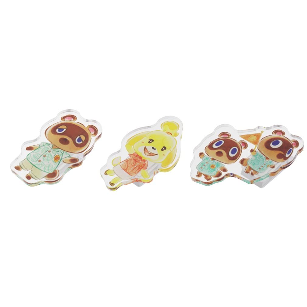 Sunstar Stationery Animal New Horizons Acrylic Clip S3623246 Crossing Set, Pink,