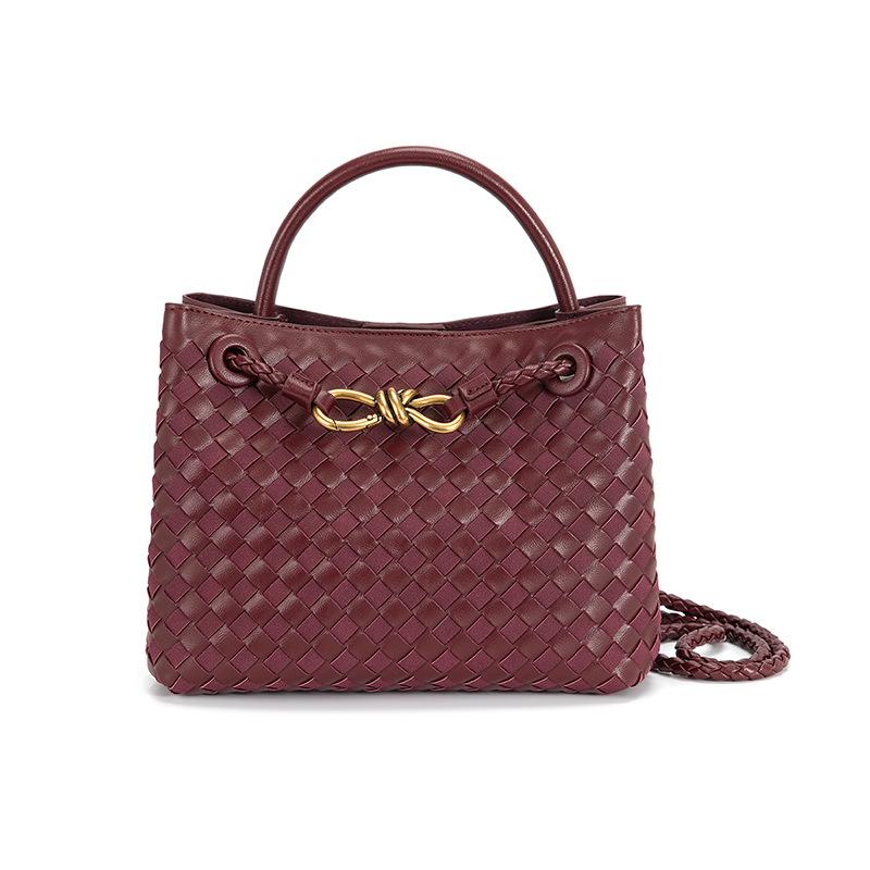 Woven Metal Rope Buckle Multi-Use Tote: Large Capacity Handbag & Crossbody Bag