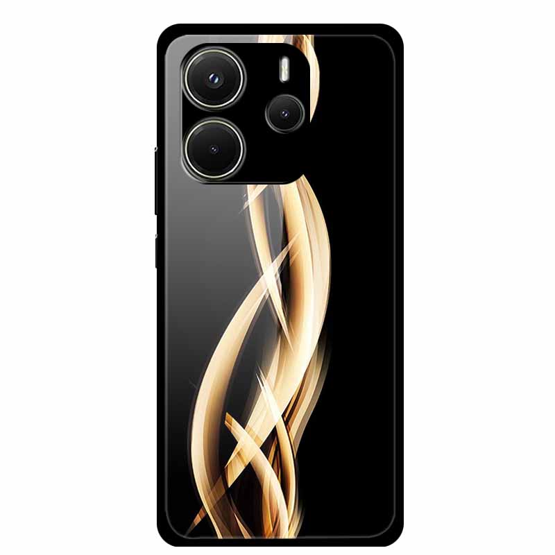 For Redmi Note 14 4G Phone Case Note14 Coque Hard Tempered Glass Back Cover For Xiaomi Redmi Note 14 5G Case Shell Soft Bumper