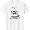 Bonjour Französische Katze Lustiges T-Shirt Unisex T-Shirt