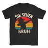 67 Meme 6 7 Numbers Dabbing Six Seven Bruh Funny Boys Kids  Tee Shirt for Men Women Printed T Shirts  100% Cotton Clothes