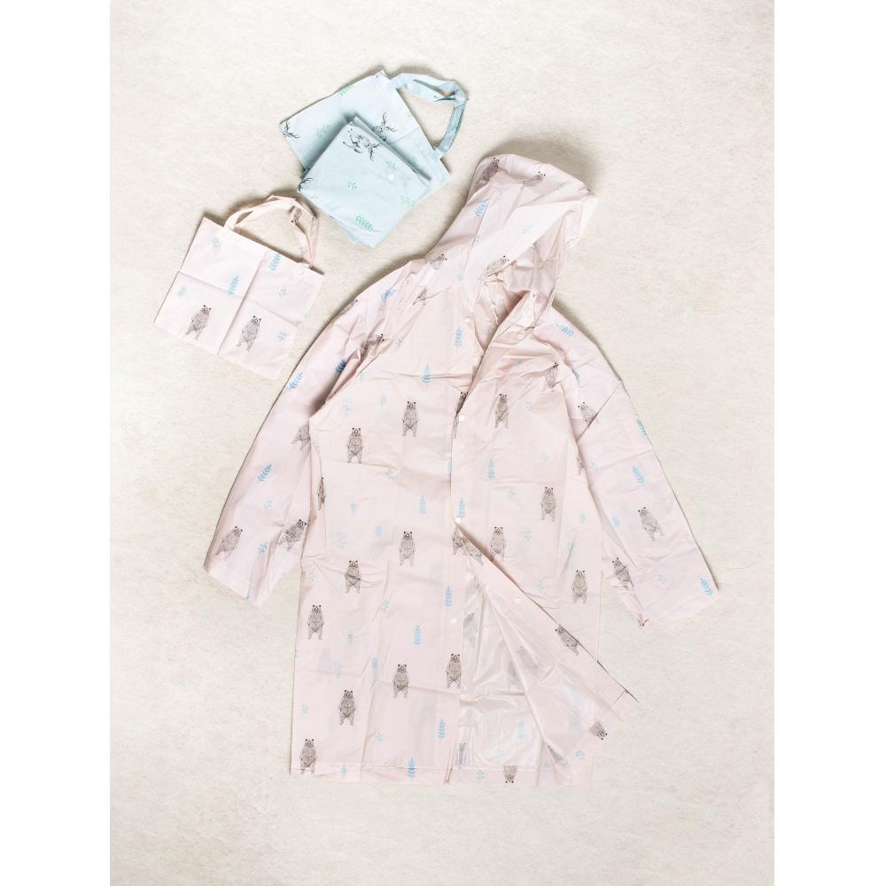 

Плащ с принтом Daiso Eva Blue pattern (deer fruit leaf)