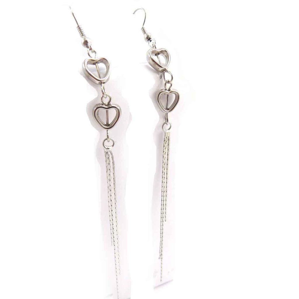 Les Trésors De Lily [J8166] - Stříbrné náušnice 'Láska'