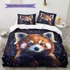 Rood Panda Patroon Beddengoed Huisdecoratie Verjaardagscadeau (1 dekbedovertrek + 2 kussenslopen, zonder binnenkussen)