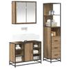 Bathroom Furniture Set 3 Pcs Artisan Oak 80 X 33 X 60 Cm