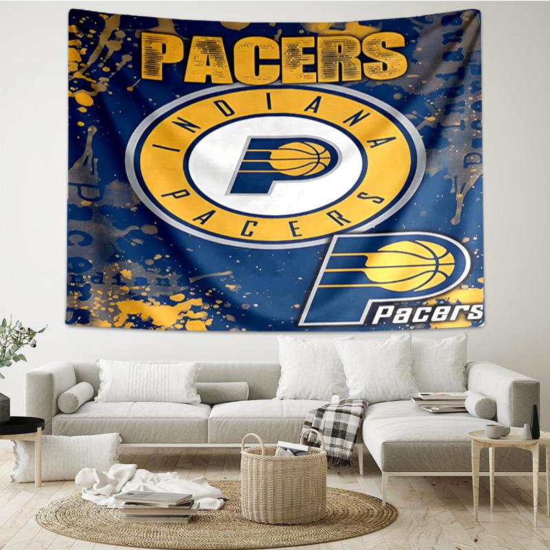 Pacers Basketball Team Quick-Dry Tapestry Hanging for Bedroom,Livingroom, Playroom,Decor Art Room Wall Tapestry Holiday and Birthday Gifts