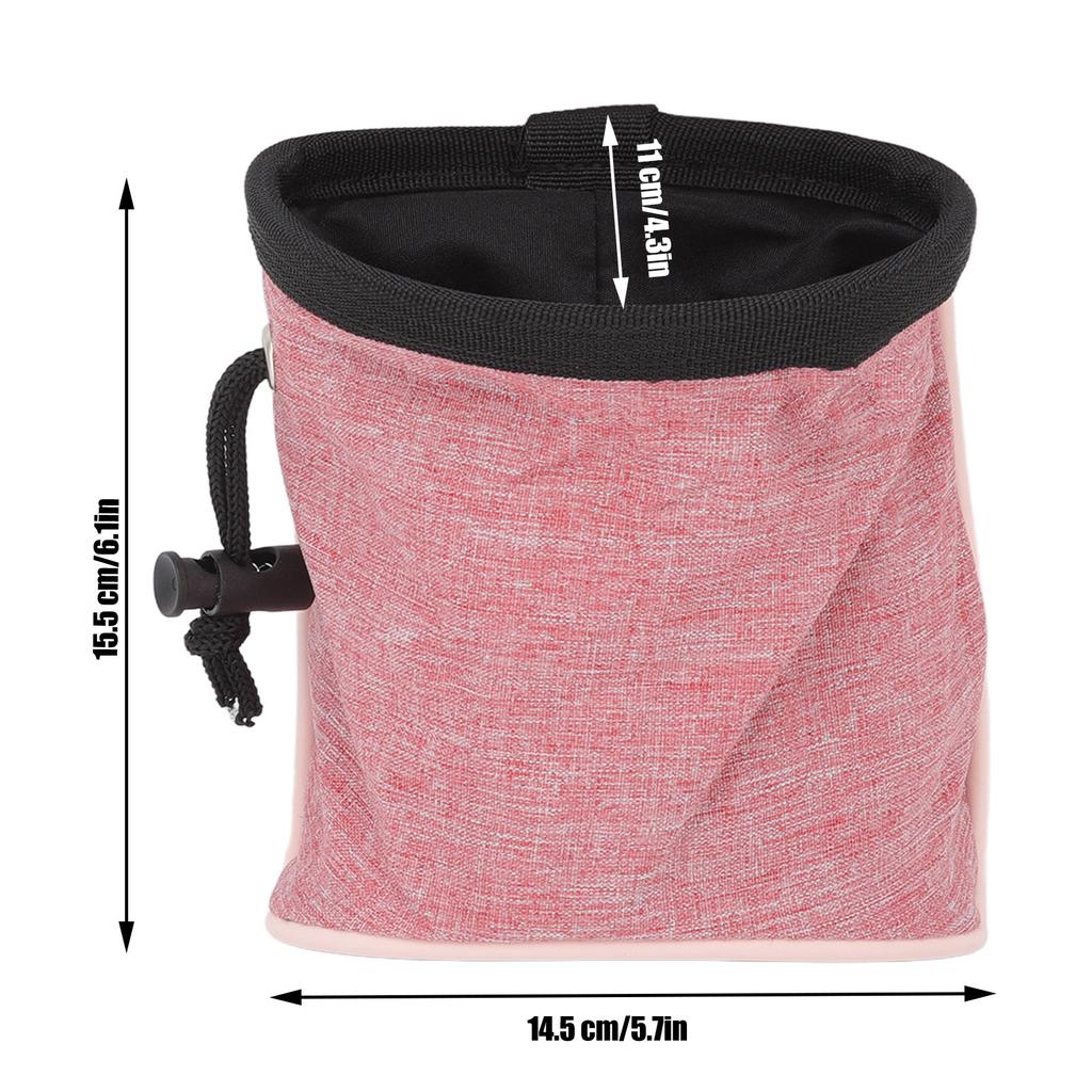 Dog Treat Pouch Collapsible Dog Walking Bag with Built In Poop Bag Dispenser for Travel Walking Outdoor