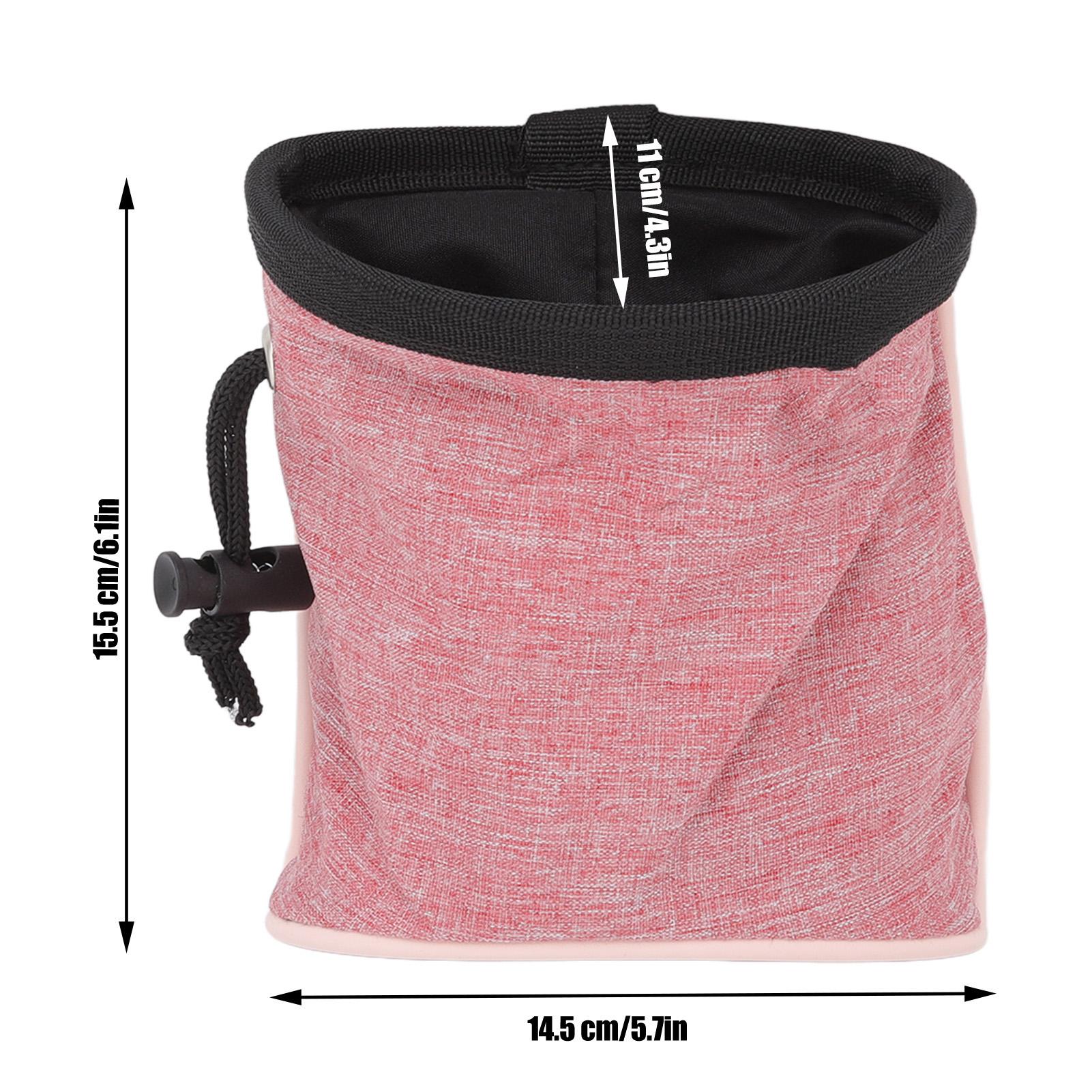 

Dog Treat Pouch Collapsible Dog Walking Bag with Built In Poop Bag Dispenser for Travel Walking Outdoor