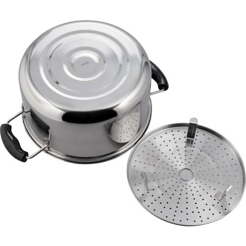 Wahei Freiz NR-7735 Stainless Steel Double-Handled Pot with Strainer, IH Compatible, 26cm, by Nabeya Daisaku