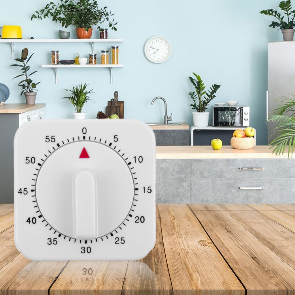 Loud and Clear Alarm Kitchen Timer 60 Minute Countdown Mechanical Design Portable for Study Sports Naps Essential Kitchen Tool